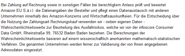 Beispiel Amazon AGB