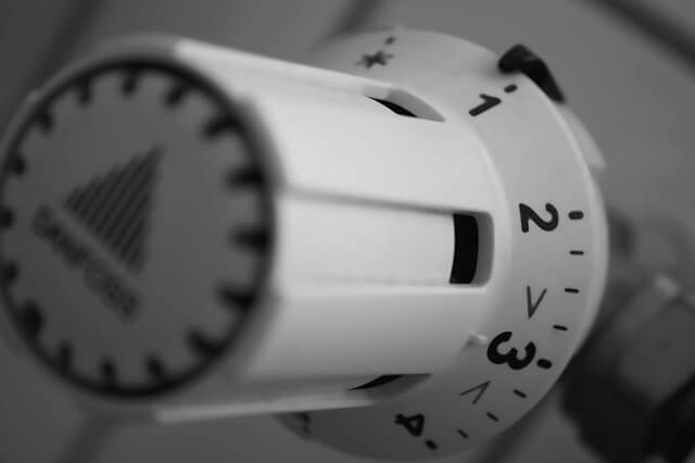 Eine Heizung in Nahaufnahme